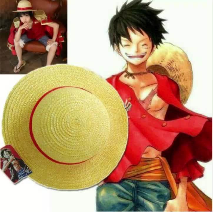 Cosplay Japanese Cartoon Props Hat Luffy Strawhat One Piece Hat Children/adult Straw Hat Visor