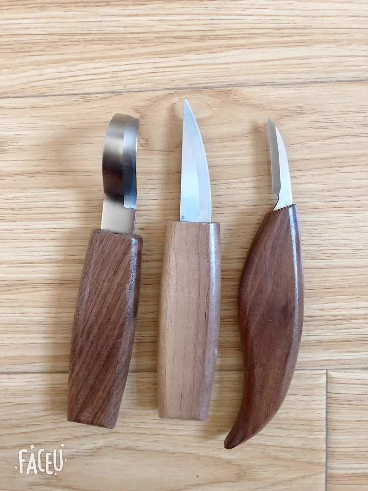 4pcs Wood Spoon Carving Tools 2 Hook Knives Wood Chisel For Wood Spoon