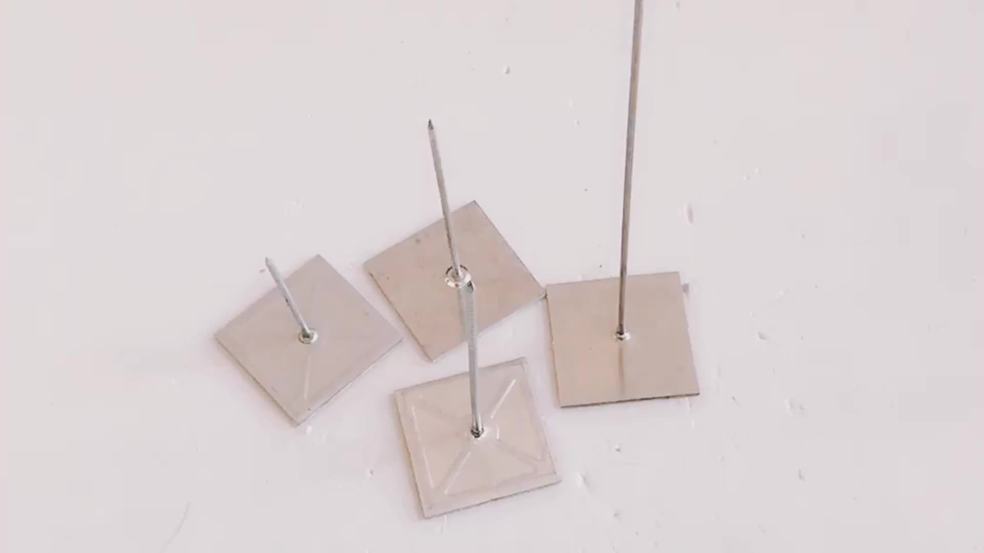 Galvanized Steel Stainless Steel Self Stick Pins For Fixing Rock Wool