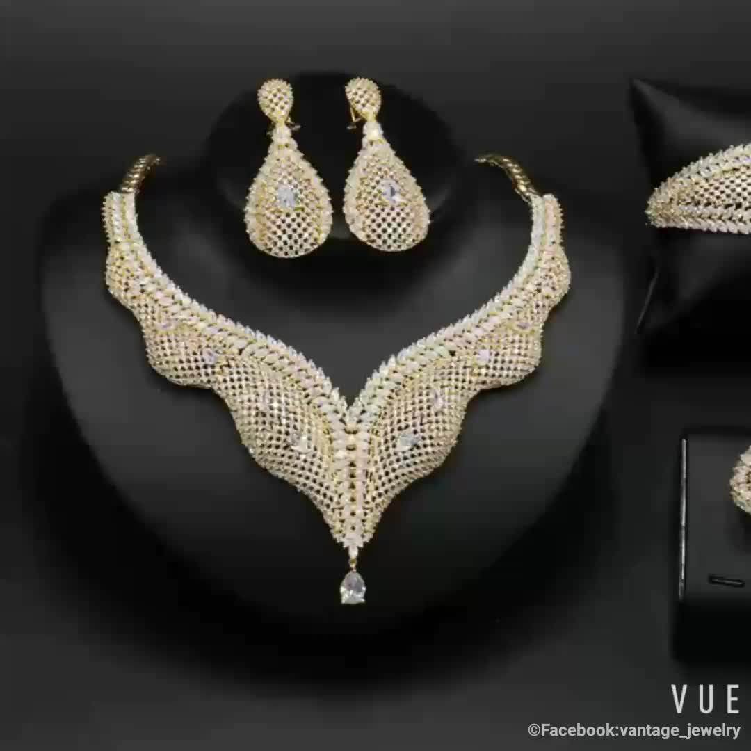 Gold 24k Luxury Jewelry Sets Wedding Jewelry African Jewelry Sets For