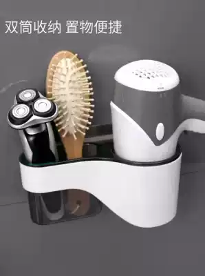 Powder room Hair Dryer rack non-perforated wall-mounted bathroom Hair Dryer rack toilet hair dryer storage layer shelf