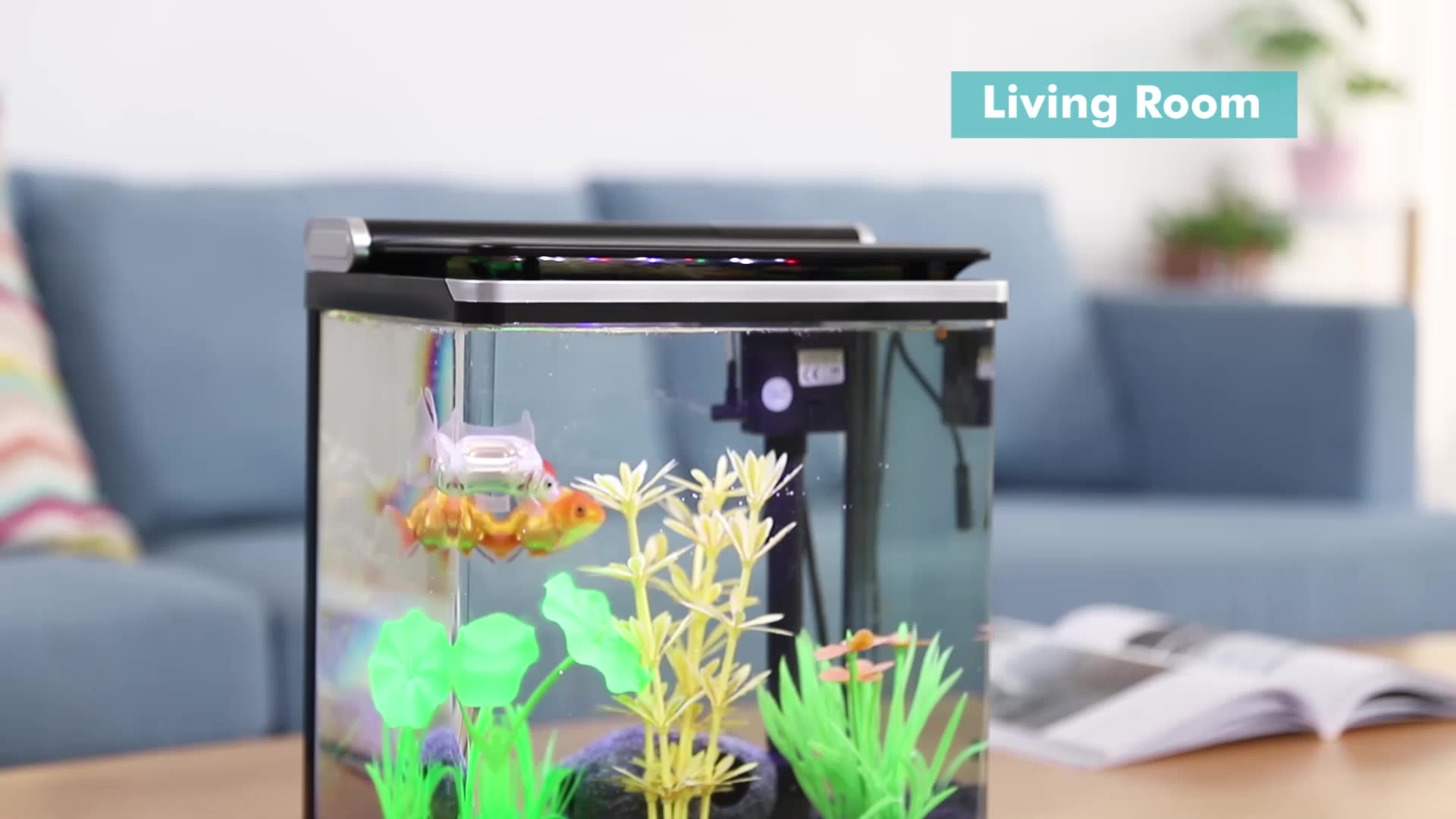 Hygger Smart 4 Gallon Fish Tank Small Desk Aquarium Starter Kit With