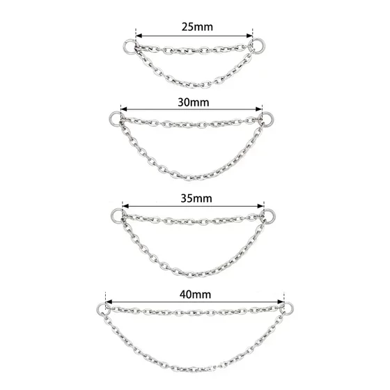 F-136 Titanium Chain Nose Ring Nose Stud Earrings Nose Chain Human Puncture Accessories Nose Stud Earrings Accessories