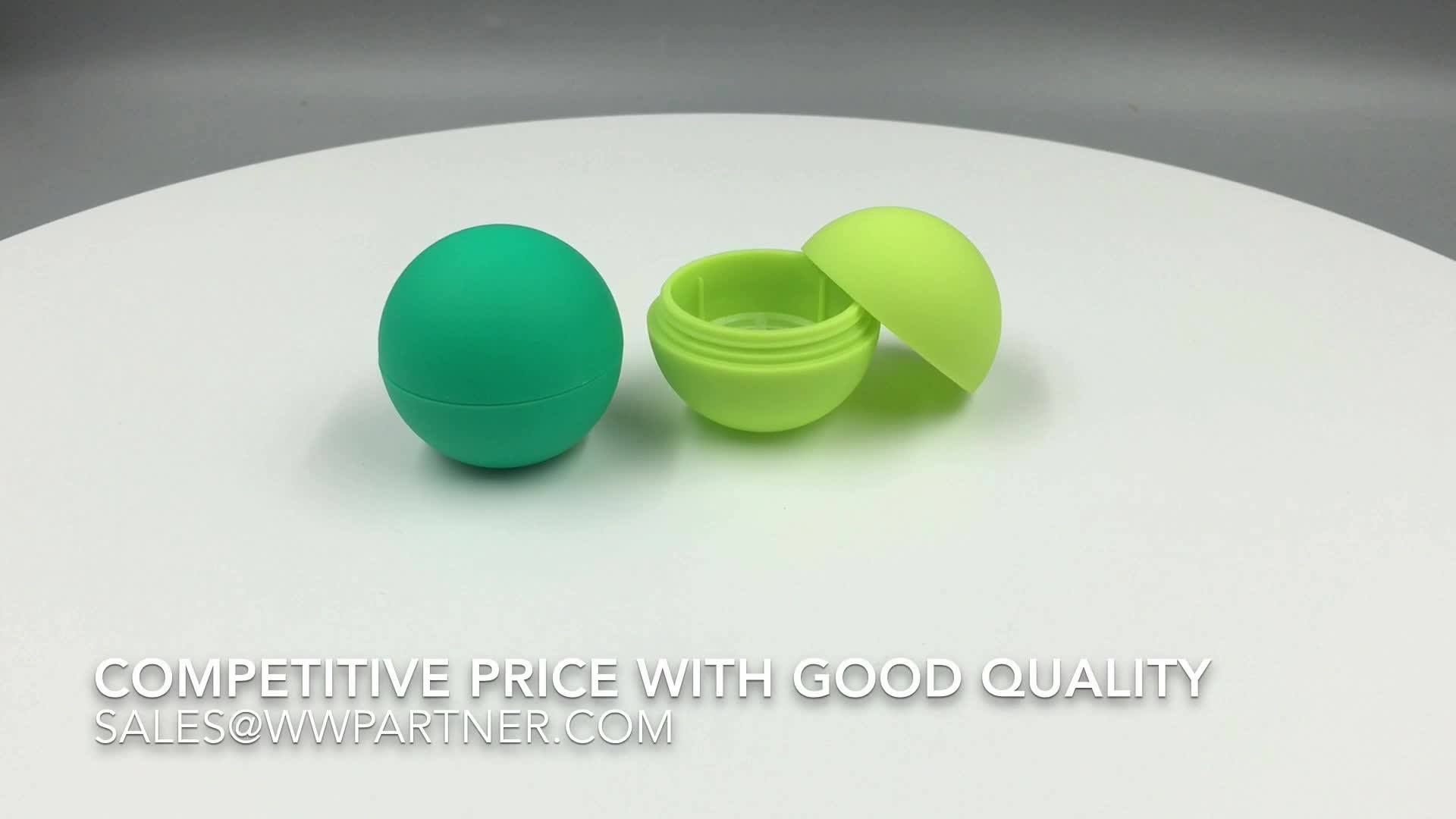 Cute Ball Lip Balm Container With Rubber Buy Ball Lip Balm Container