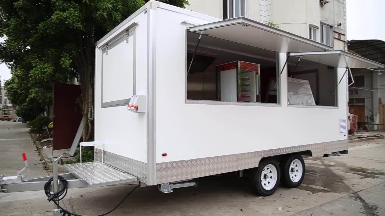 Top Sale Used Ice Cream Machine Food Cart/ Square Food Trailer &kiosk