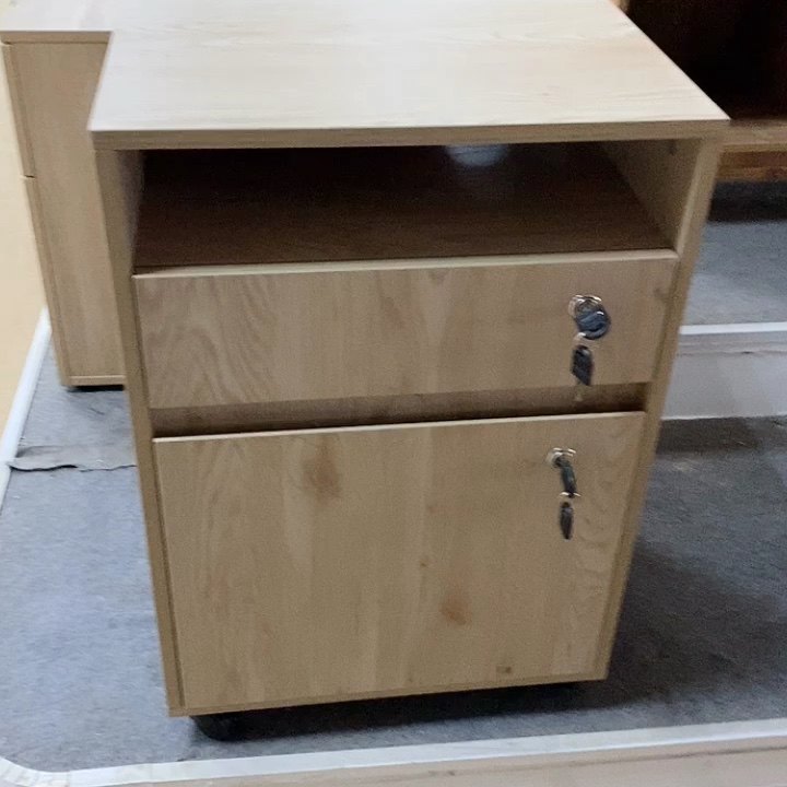 Drawer Rolling Wood File With Locking Wheels,Home Office Portable Vertical Mobile Wooden