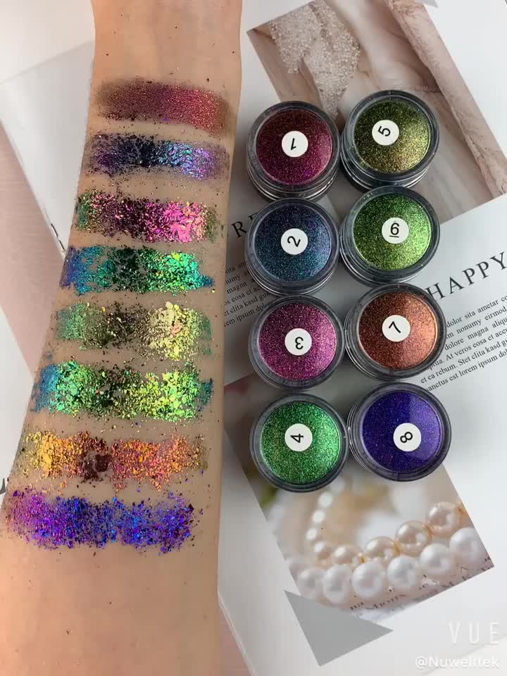 Wholesale Chameleon Loose Eyeshadow Glitter 8 Colors Private Label