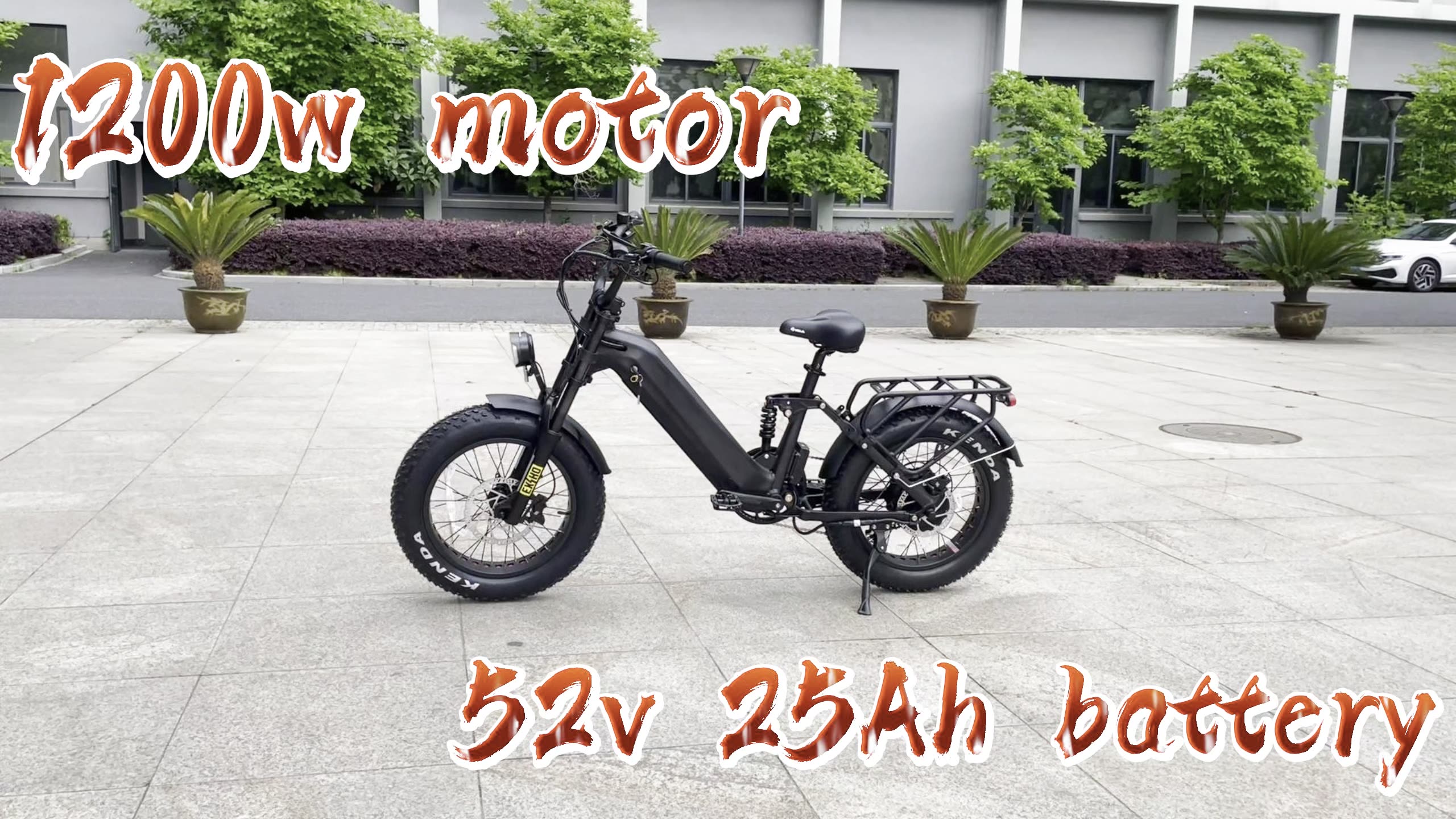 New Arrival 1200w 1500w High Power Electric Fat Tire Bike 2 Wheel Drive Electric Bicycle With