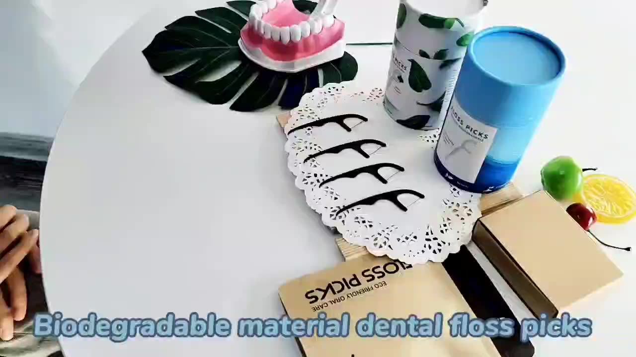 Eco Friendly Vegan Teeth Flossing Flosser Teeth Micro Mint Pla Bamboo