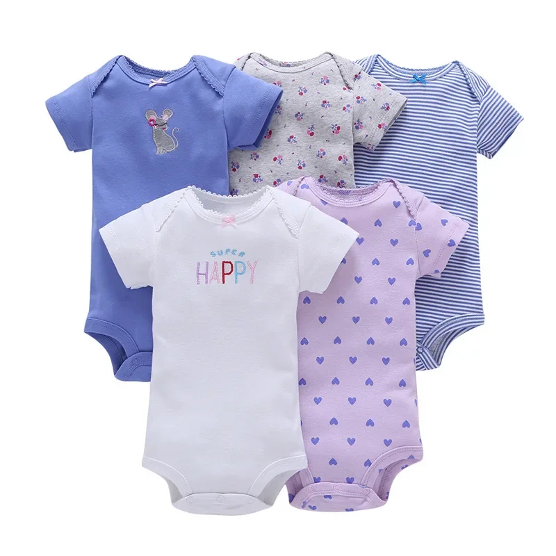 Summer bodysuit, set, with short sleeve