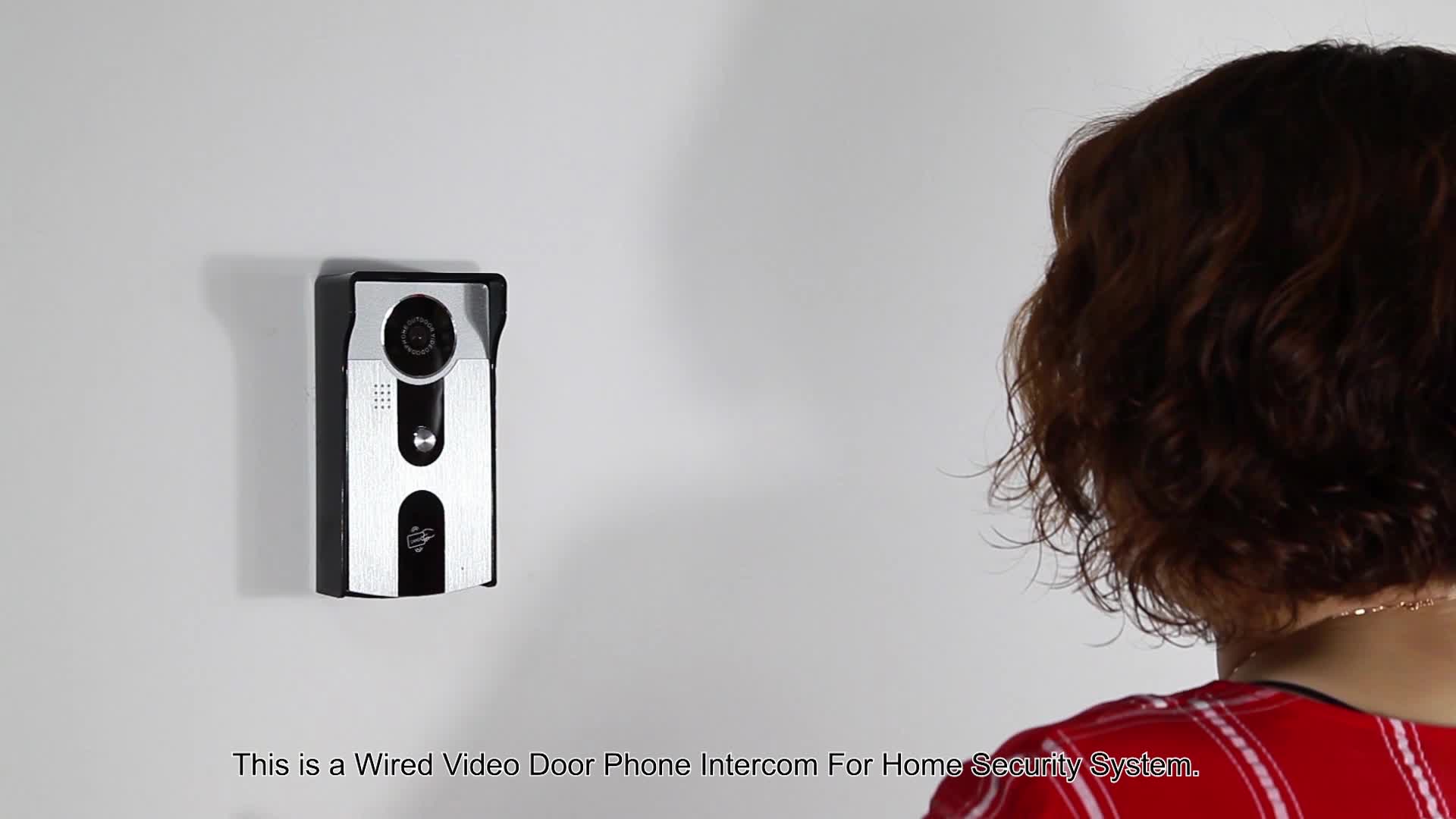 Multi Room Doorbell Video Door Phone 4 Wire Video