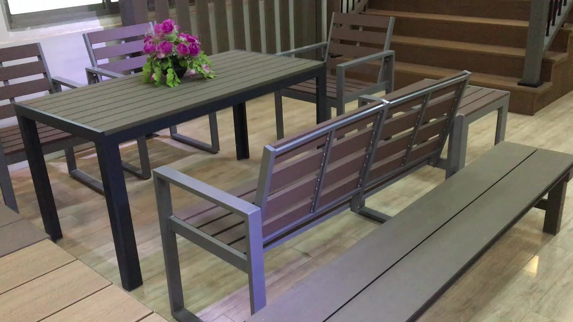 Weather Resistant Diy Aluminum Wpc Bistro Table Lawn Chairs Wpc