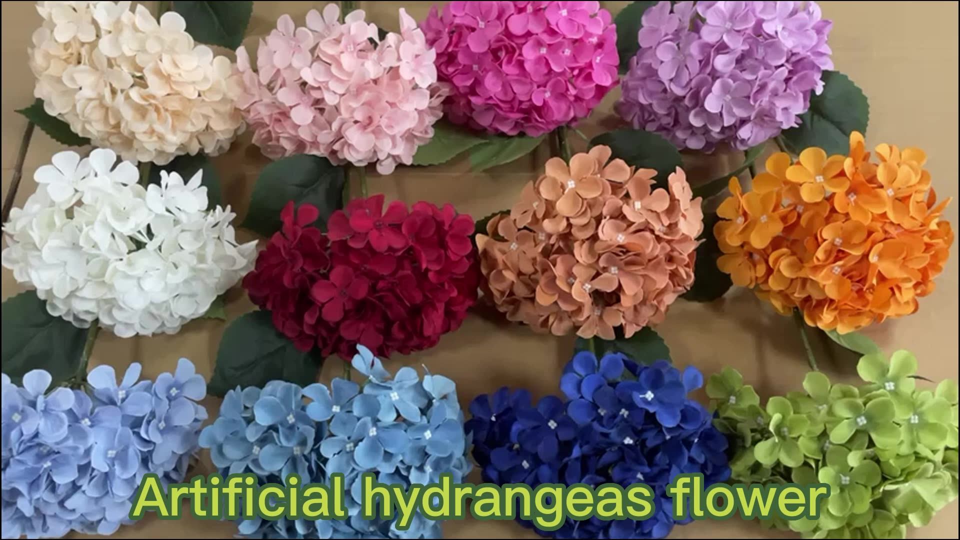 Wholesale Single Stem Silk Flowers Artificial Hydrangea Flower Bulk For Wedding Decoration Buy