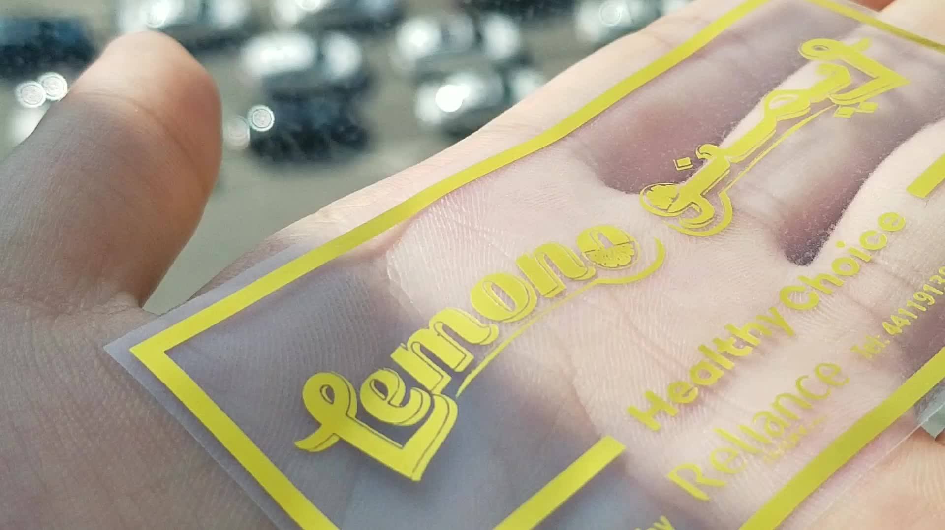 Custom Transparent Adhesive Label Hot Stamping Cosmetic Bottle Label