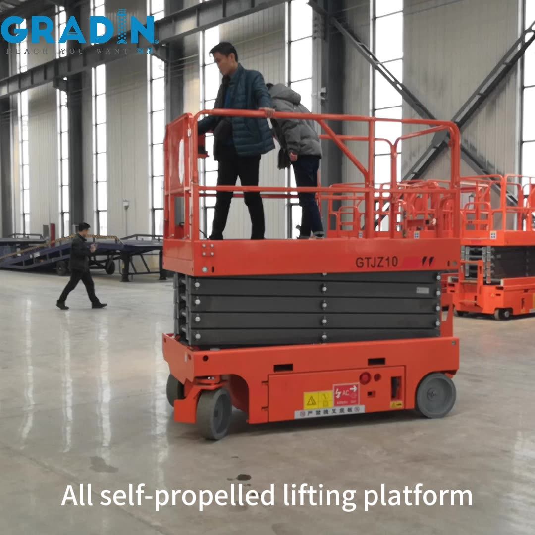 High Strength Structure Manlift Full Electric Aerial Work Platform 8m