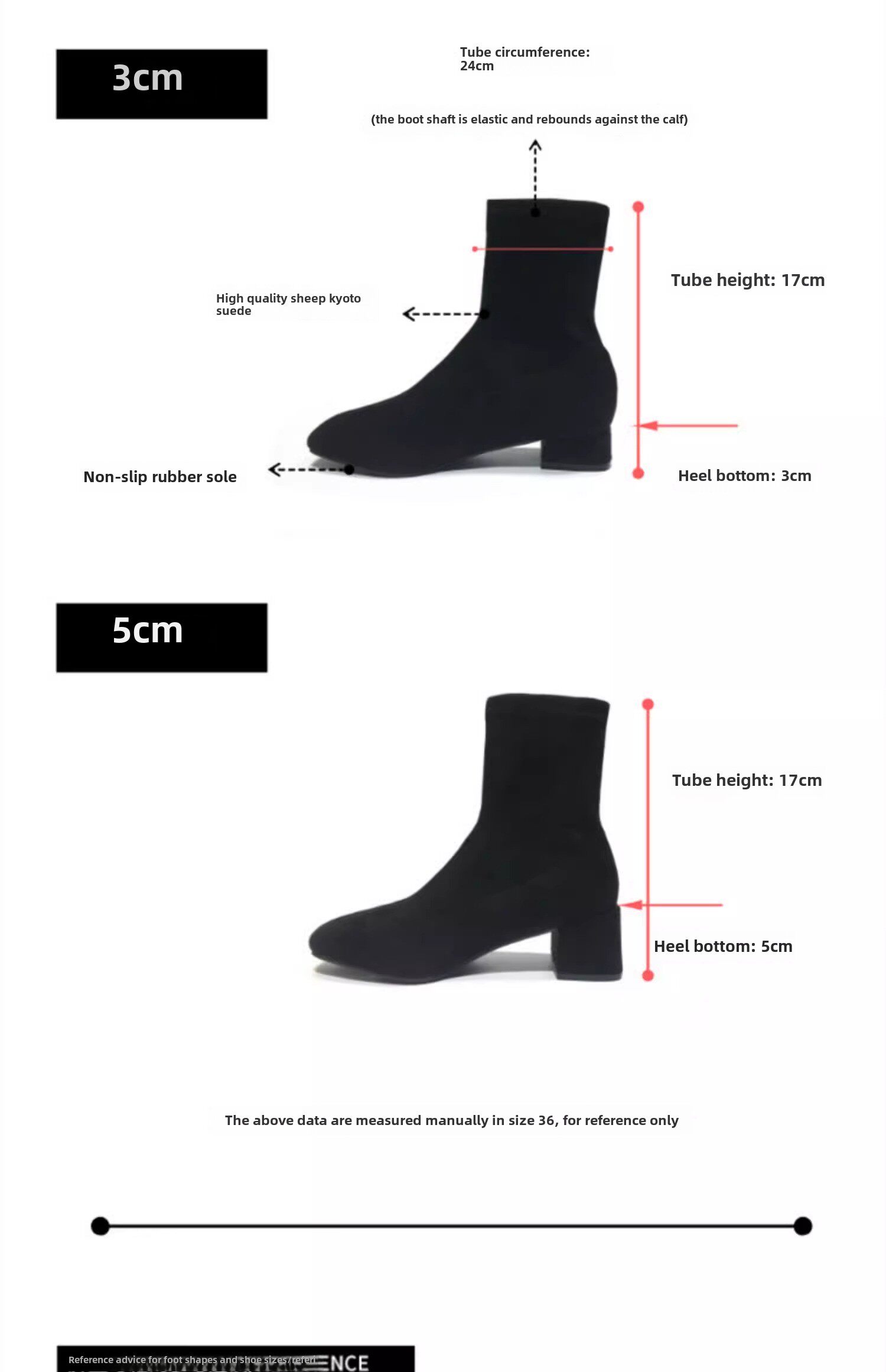 Стрейч ботинки/носки сапоги 香港春秋季厚跟马丁短靴女真皮新方趾高跟裸靴麂皮弹力修身靴