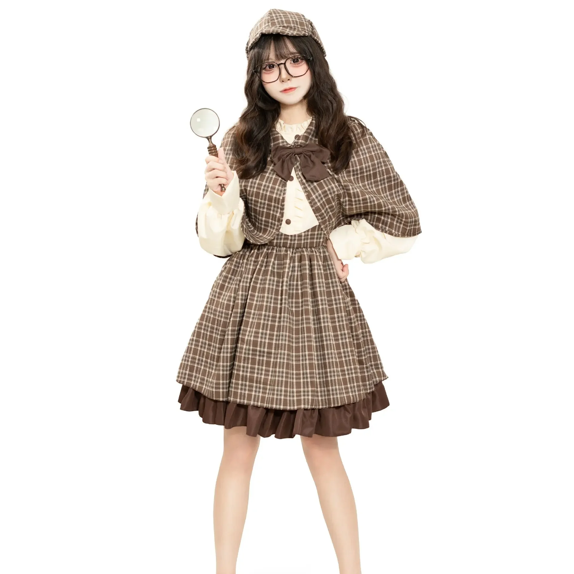 2025 New cosplay Detective Sherlock Holmes Parent-Child suit Game Party Role Playing Clothing Women's Clothing