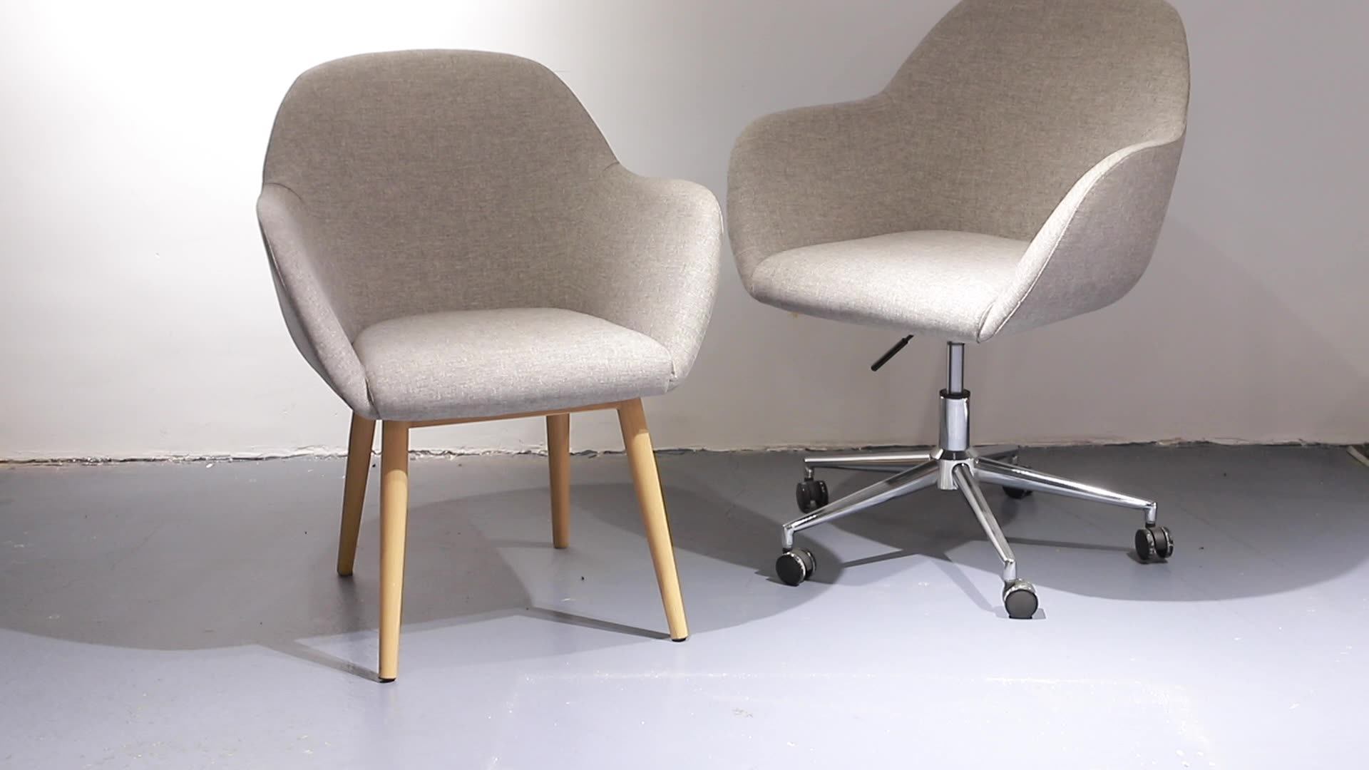 Comfortable Library/office Reception Single Fabric Swival Leisure