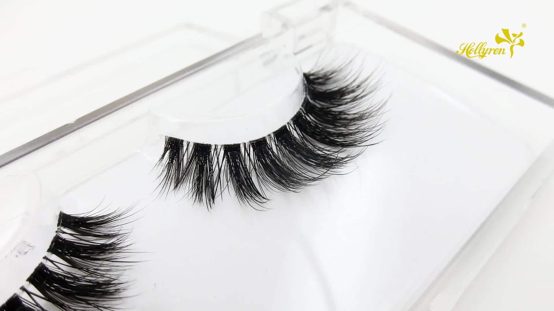 Hollyren Double 3d Layer Effect Mega Volume Faux Mink Eyelashes Best Eyelash Synthetic Eyelash