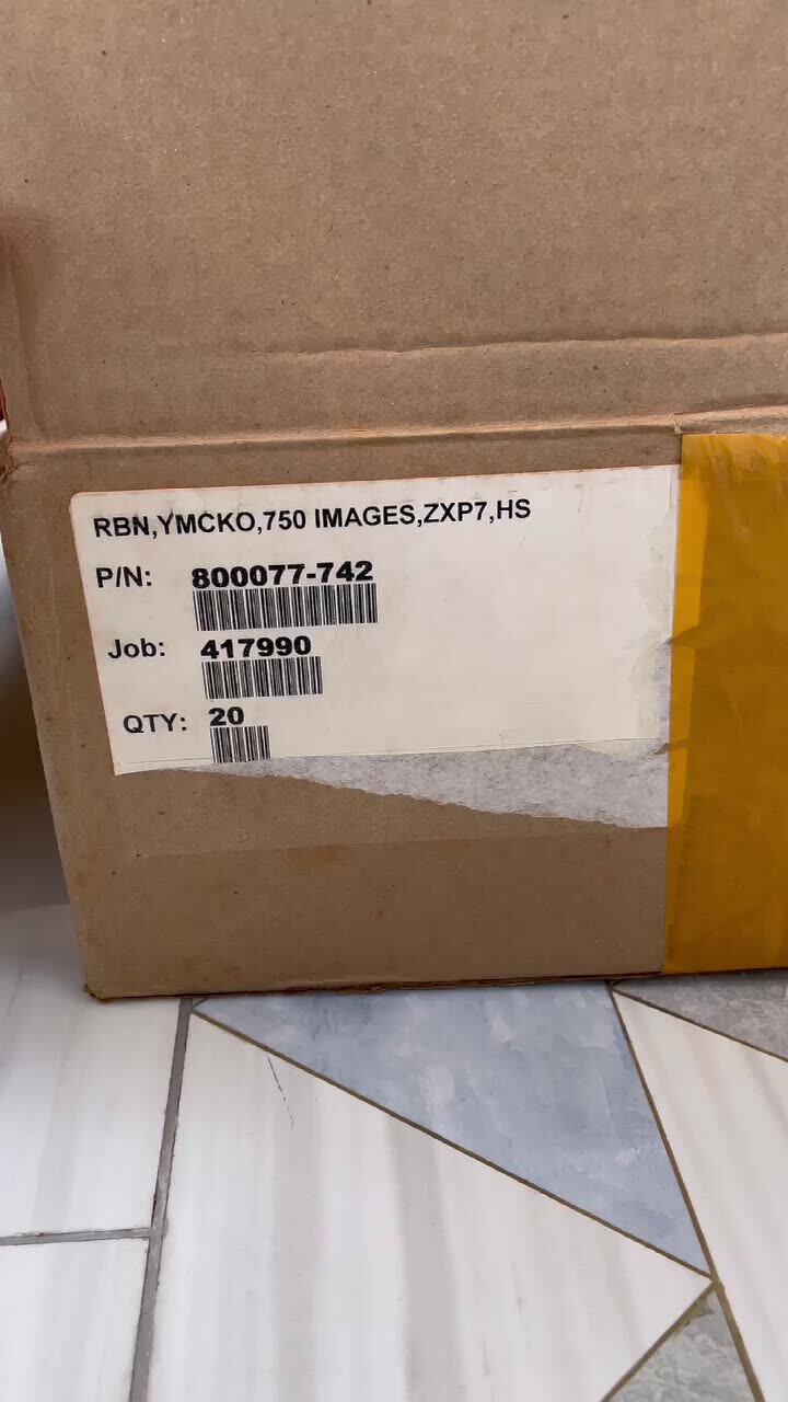 こん Zebra ZXP Series 7 ID Printer Ribbon 800077-742 YMCKO Color