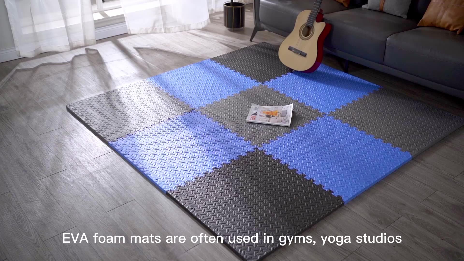 Interlocking Exercise Foam Mats With Border Interlocking Floor Mats For