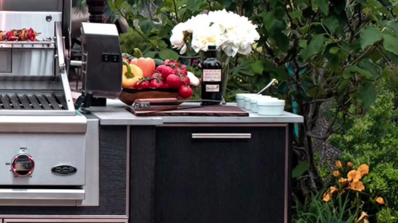 Modern Modular Stainless Steel Kitchen Bbq Island Outdoor Metal Metal Grill Outdoor