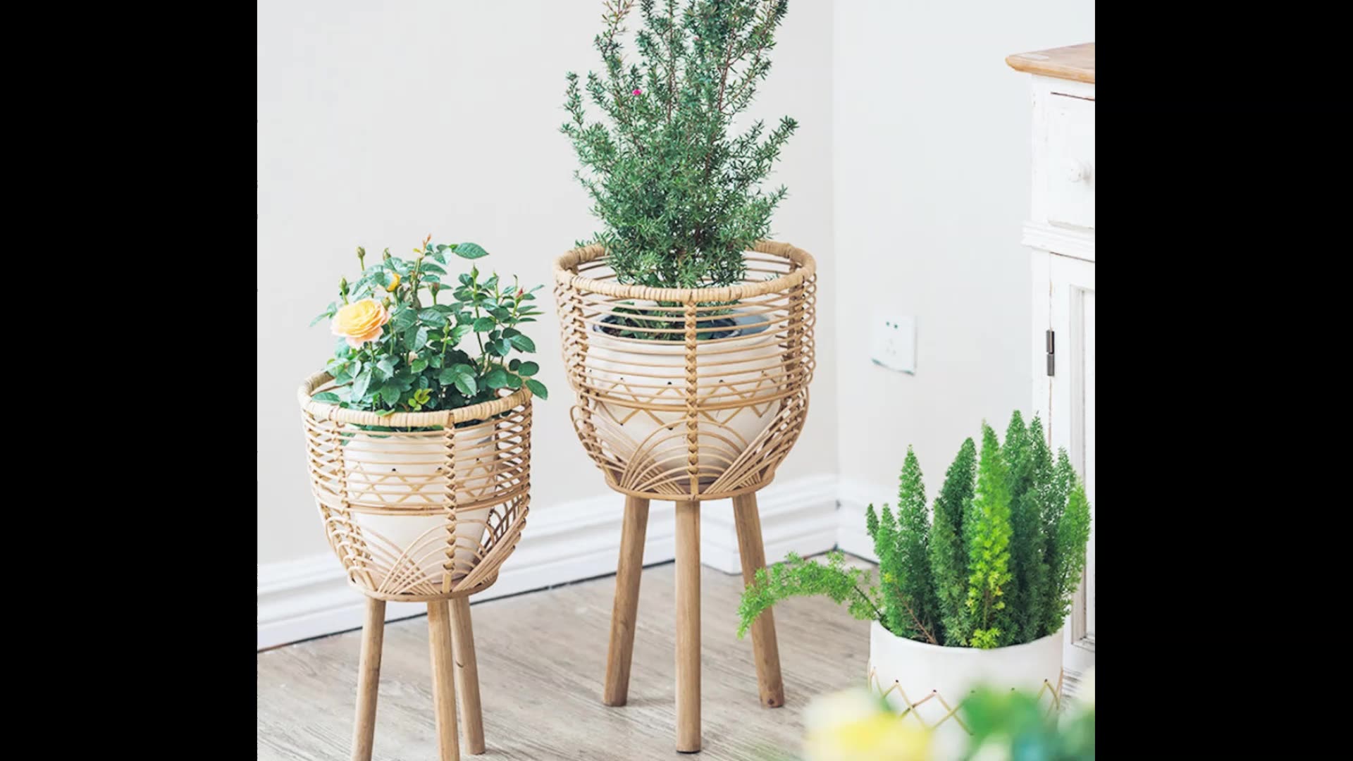 Купить Подставку Для Цветов Ротанг