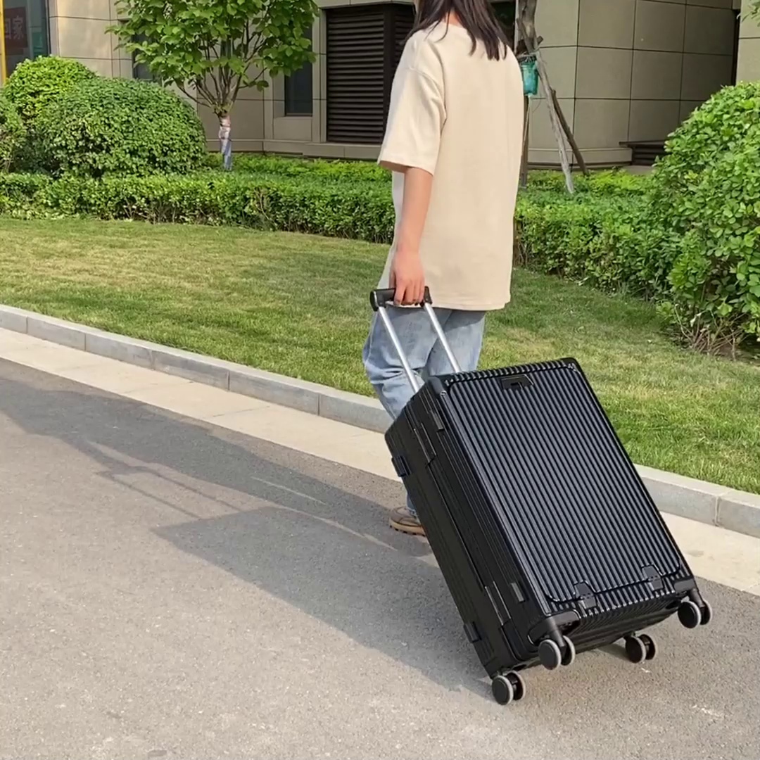 Vali Zifang ABS Vali xe đẩy 20 inch có cửa mở phía trước, bánh xe đa năng, vali im lặng, vali lên máy bay 18 inch túi du lich tui du lich adidas 