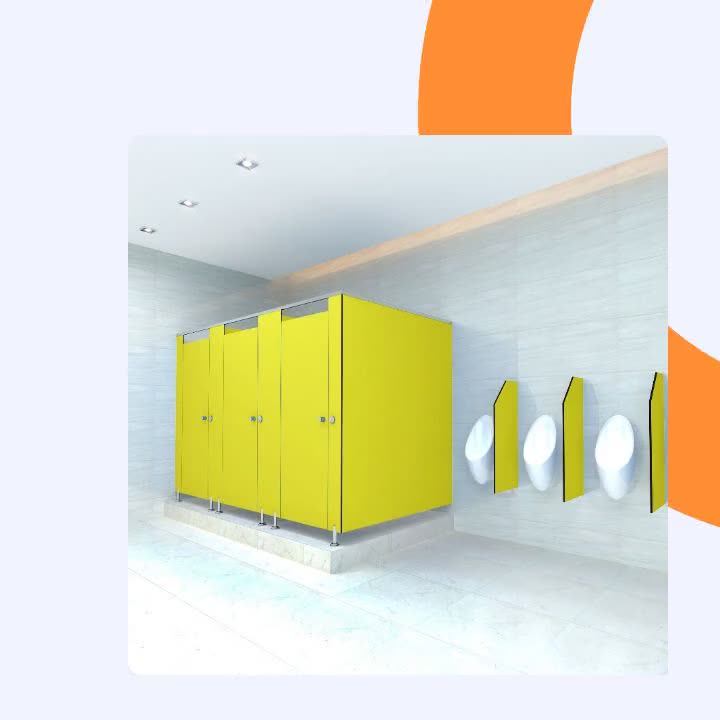 12mm Waterproof Hpl Decorative Bathroom Wall Panel Divisional Partition