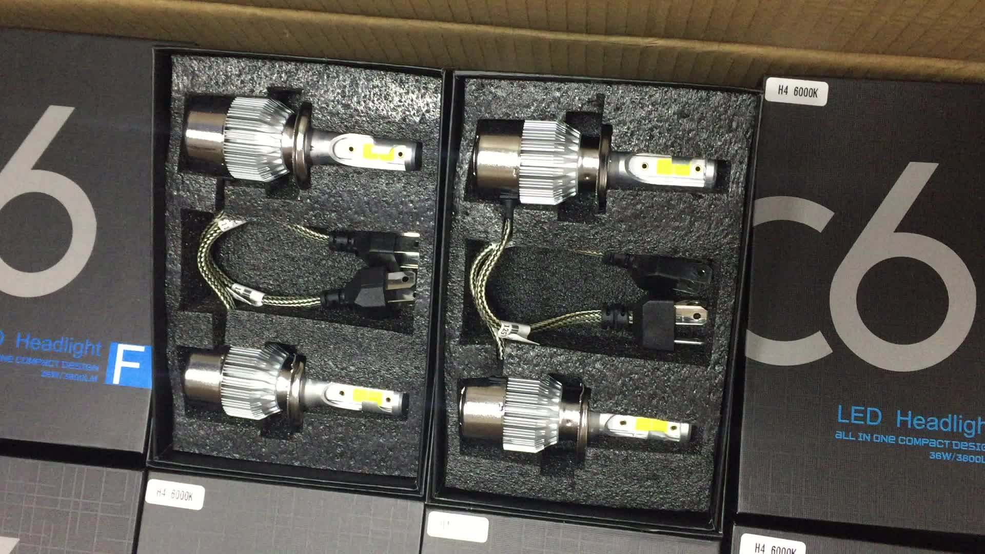 High Quality New Generation C6 Car H7 Led Light,3800lm 36w H7 Led For