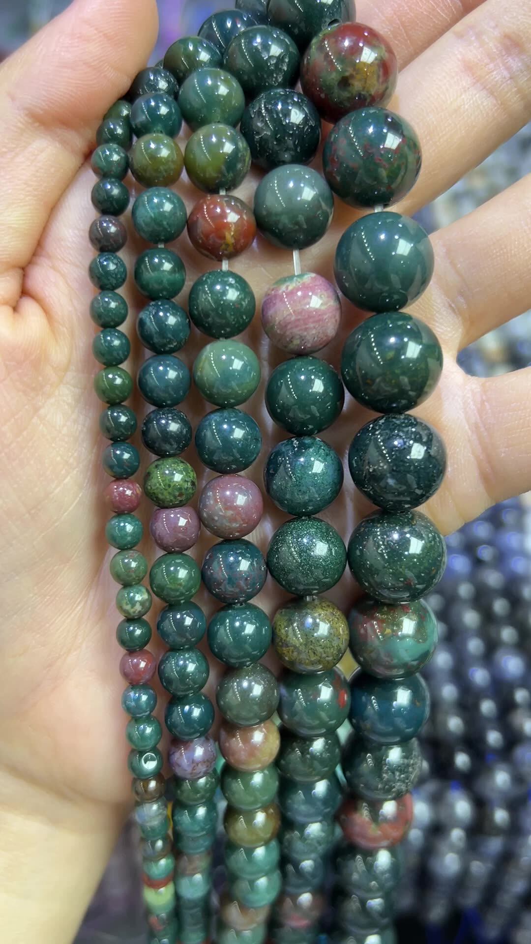 Perline Di Agata Verde LIFAVOVY – 12 Mm, Rotonde – 33 Pezzi Per Filo – Per Gioielli Fai Da Te