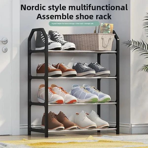 Simple Trapezoidal Shoe Rack Home Doorway Dormitory Dormitory Storage Shoe Cabinet Balcony Four-layer Rack Super Large Space-saving
