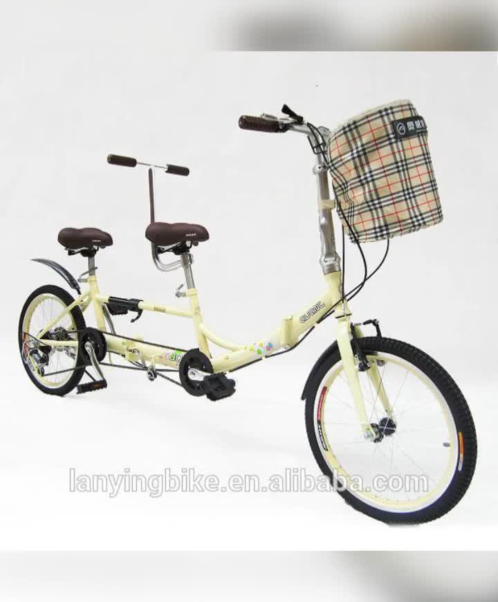 20inch 6speed Two Seat Folding Tamdem Bike Leisure Sightseeing Bicycle