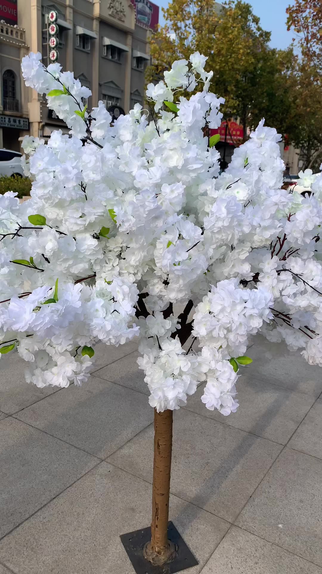 New Pink Indoor Tree Trunk Dense Tree Artificial Plants Wedding Table