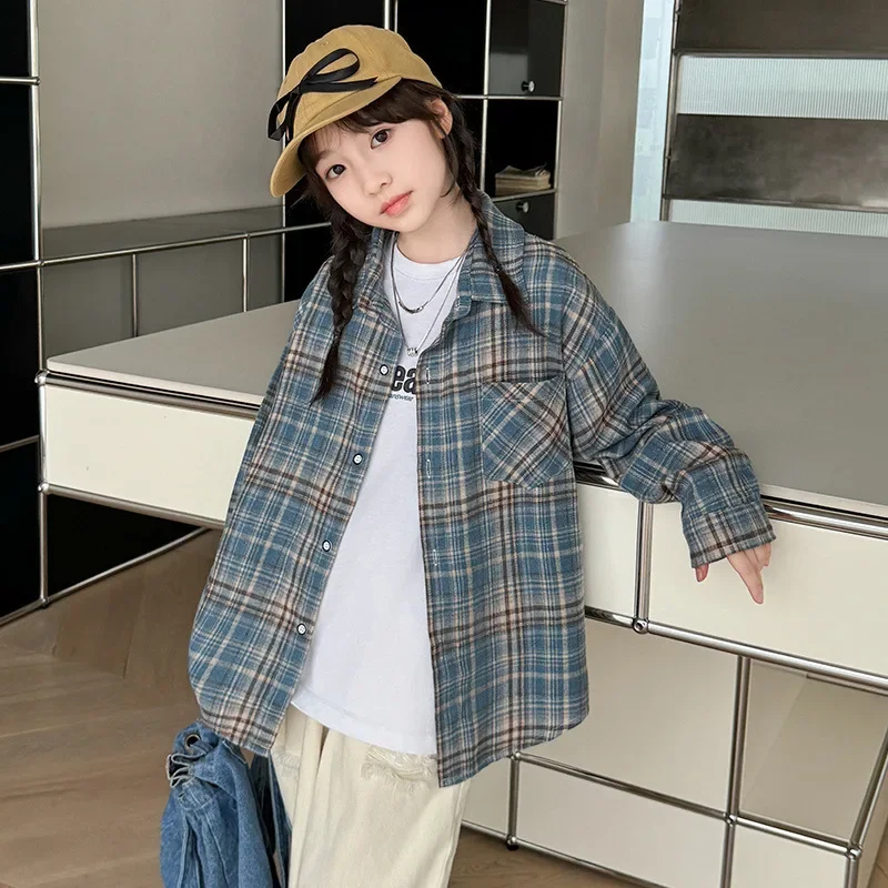 Детская осенне-весенняя рубашка, корейский стиль, свободный покрой