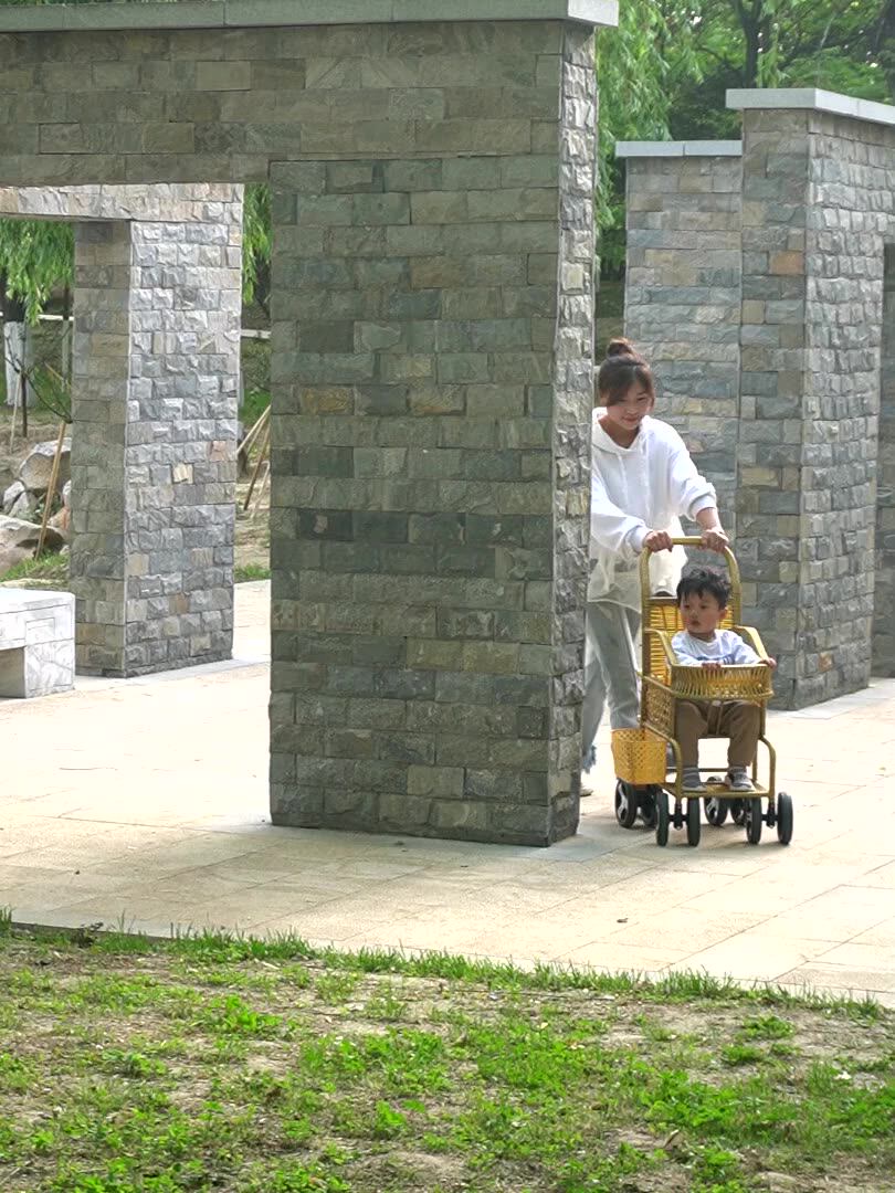 Baby stroller Bamboo and rattan lightweight summer large guardrail lightweight rattan chair Rattan woven bamboo woven baby child sitting stroller