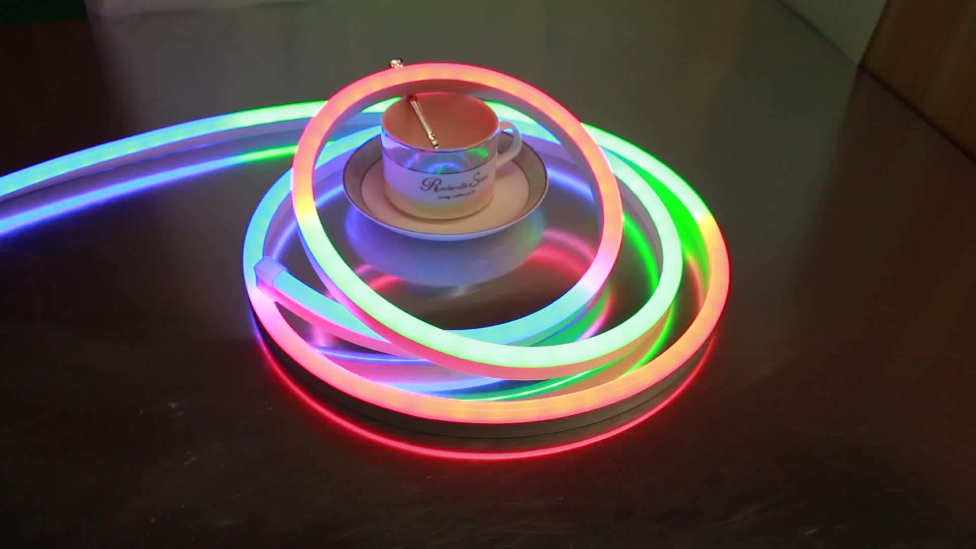 Неоновая светодиодная led лента гибкий неон 5м