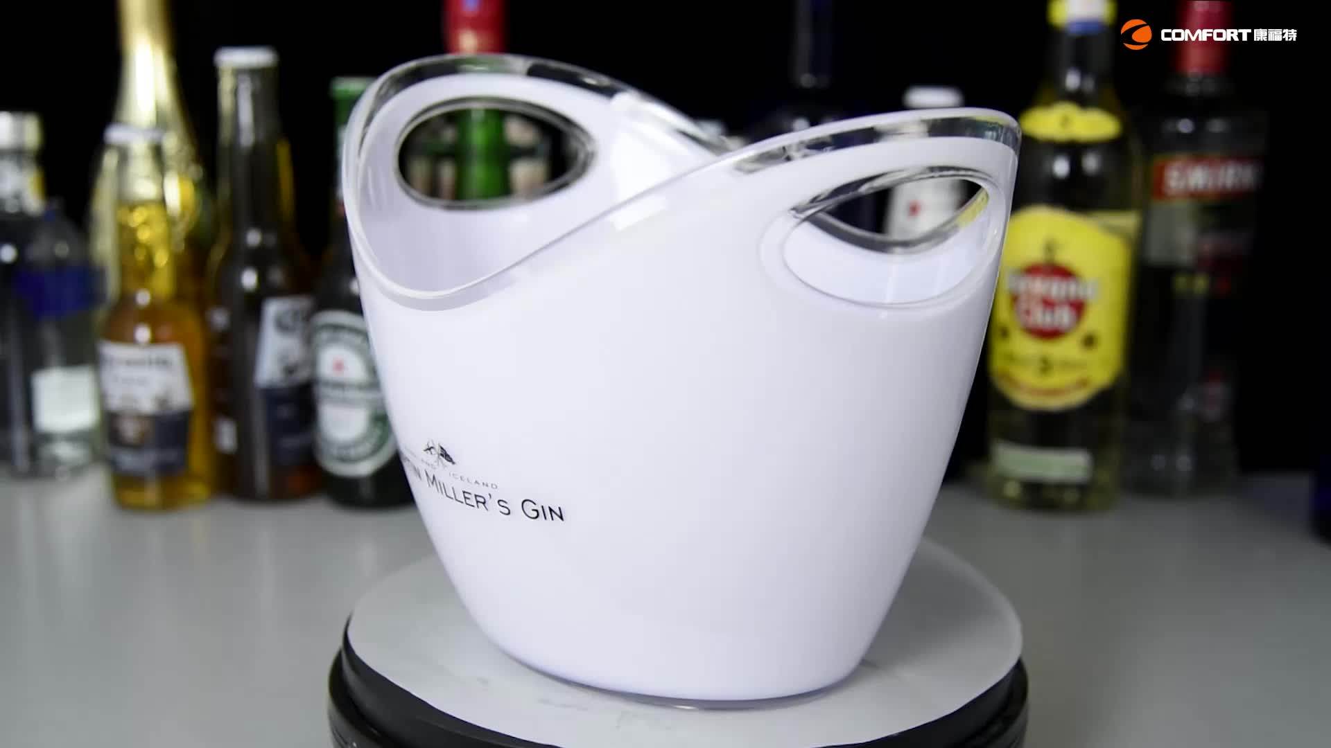 Oval Shape Clear Plastic Ice Buckets Wholesale For Beer Buy Ice
