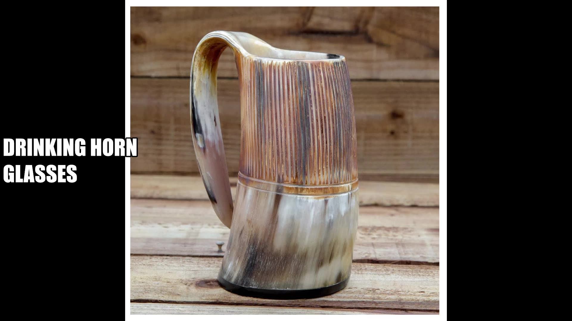 Natural Horn Drinking Glasses Made From Natural Buffalo Horn Suitable