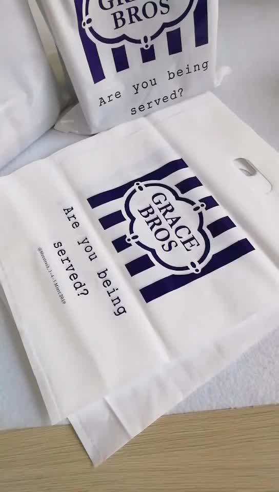 Custom Design Logo Printing Plastic Shopping Bag For Clothing - Buy