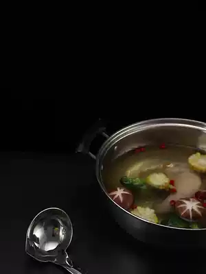 304 stainless steel oil spatula oil filter oil leaching artifact Yuezi drinking soup skimming oil spoil colander household oil soup separator