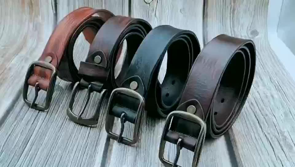 Heqi 2023 Cowhide Genuine Leather Belts For Men Brand Strap Male
