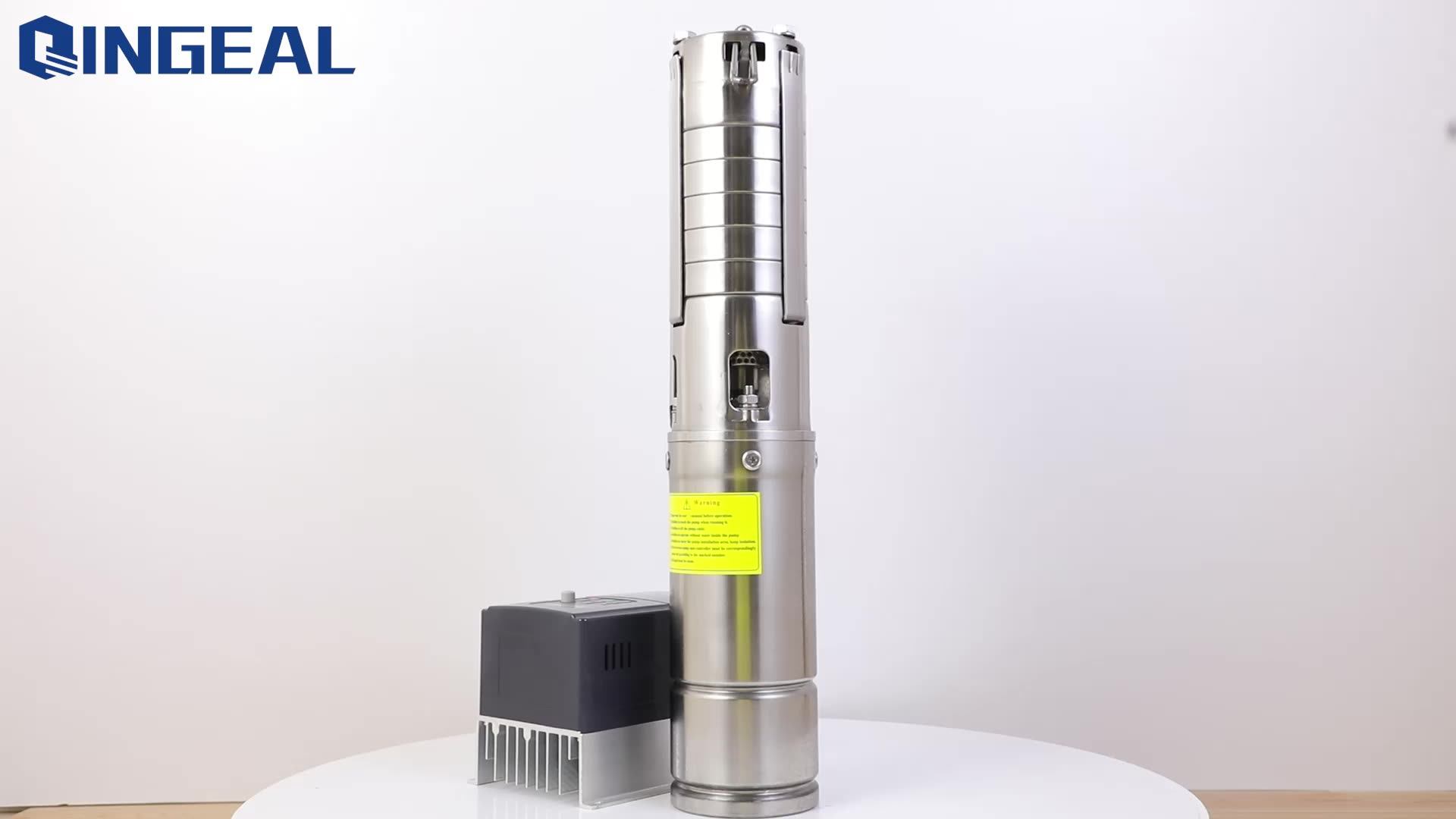 2hp Solar Water Submissible Bore Hole Pump In Deep Well And Dc Motor