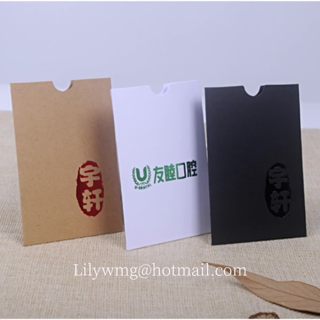 Zpt1016 Full Color Printing Black Custom Size Paper Sleeve Envelope