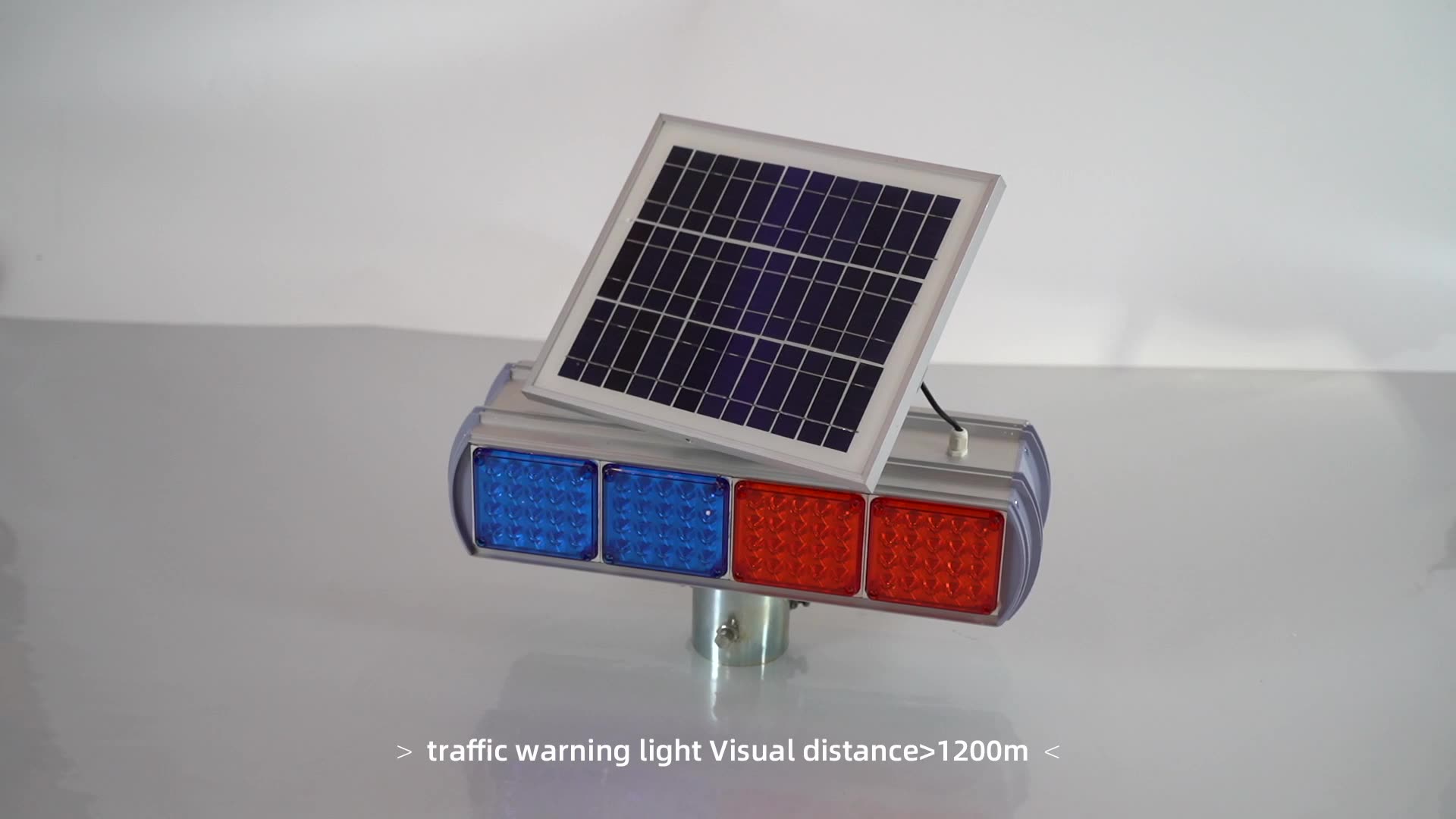 Solar Led Flash Road Safety Signs Warning Lights Strobes Double Side