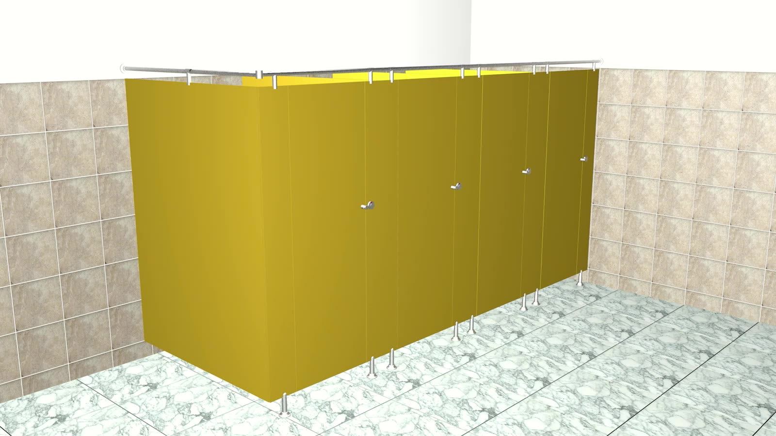 Hpl Toilet Cubicle With Full Set Of Stainless Steel Toilet Cubicle