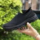 Summer Mesh Flying Woven Men's Shoes Breathable Comfortable Casual Shoes Slip-on Travel Shoes Lightweight Dad Shoes Walking Shoes for Men