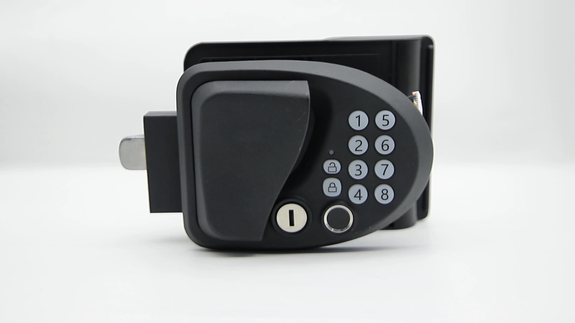 Keyless Smart Rv Entry Door Lock Handle Knob Deadbolt Black Digital Rv