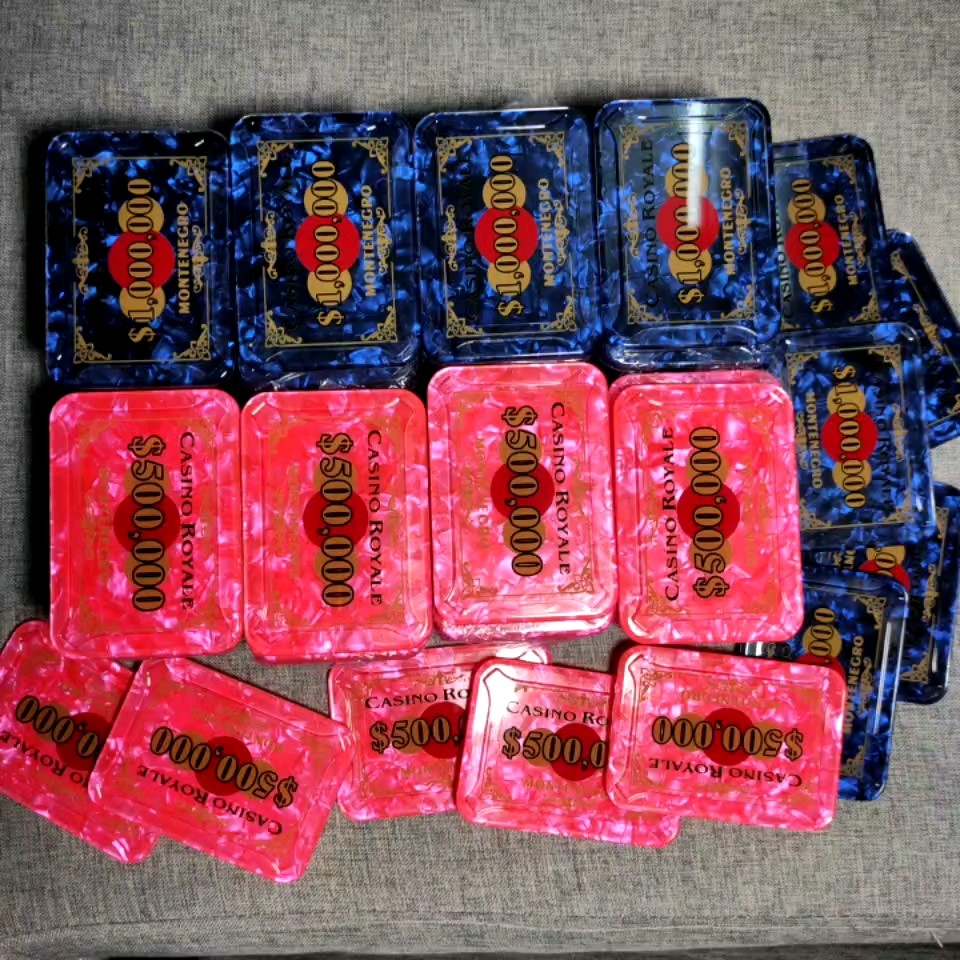 Custom Square Shape Acrylic Poker Chip With Your Denominations Buy