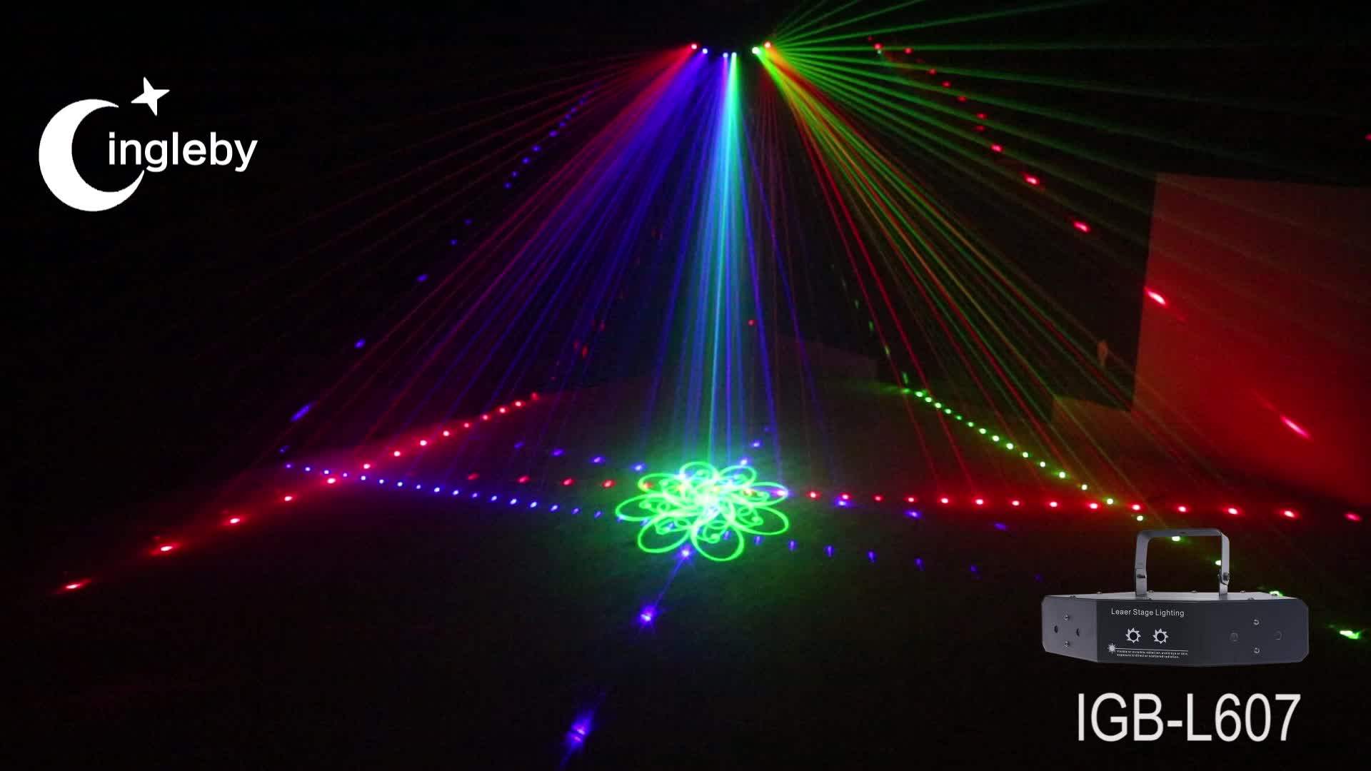 New Arrival 6 Lens Rgb Full Color Dmx Night Club Stage Lighting Laser